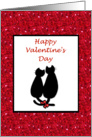 Happy Valentine’s Day I love you with cute cats cuddling card