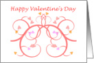 Happy Valentine’s Day with love hearts I love you card
