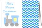 Baby Shower Invitation with toy train card