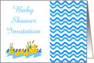Baby Shower Invitation with mother and baby ducklings card