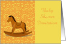 Baby Shower Invitation with rocking horse card