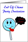 End of chemo party invitation for young boy last chemo session card