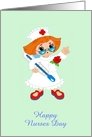 Happy Nurses Day with thermometer customizable text card