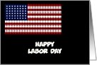 Happy Labor Day with American flag woven card