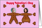 Happy Valentine’s Day custom card with gingerbread cookies card