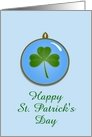 Happy St. Patrick’s Day custom card Irish clover shamrock custom card