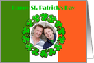 Happy St. Patrick’s Day custom photo card Irish shamrock Saint Paddy card