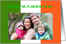 Happy St. Patrick’s Day custom card Irish flag Saint Paddy photo card