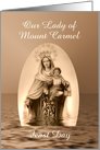 Feast Day for Our Lady of Mount Carmel custom card