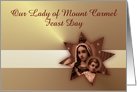 Feast Day for Our Lady of Mount Carmel custom card