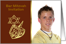 Bar Mitzvah Invitation Jewish coming of age Bat Mitzvah custom card