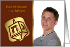 Bar Mitzvah Invitation Jewish coming of age Bat Mitzvah custom card