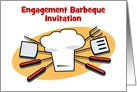 Engagement Barbecue Invitation custom card Engagement BBQ card