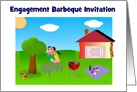 Engagement Barbecue Invitation custom card Engagement BBQ card