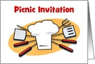 Picnic Invitation custom card party invitation card