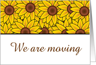 We’re moving Change of Address with sunflowers card