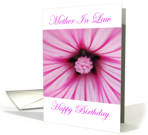 Happy Birthday Mother In Law with bouquet of flowers card (1102916)