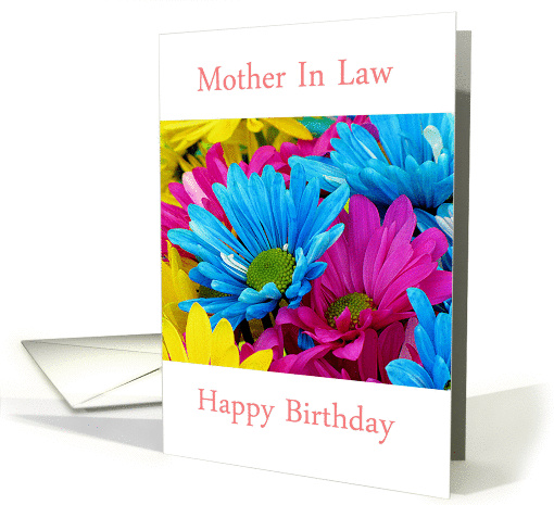 Happy Birthday Mother In Law with bouquet of flowers card (1102920)