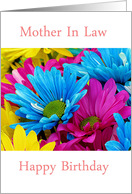 Happy Birthday Mother In Law with bouquet of flowers card