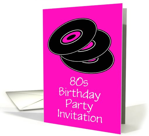 80s themed Birthday party invitation 80s birthday party... (1103304)