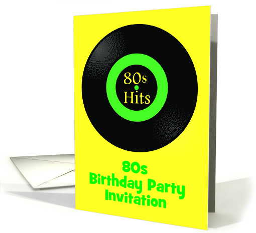 80s themed Birthday party invitation 80s birthday party... (1103320)