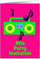 80s theme 80s themed Birthday party invitation 80s party card