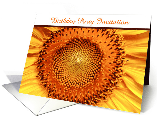 Birthday Party invitation with sunflower custom text card (1130464)