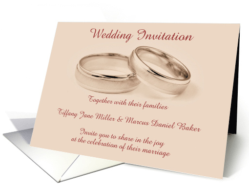 Wedding Invitation with brides wedding shoes custom text card