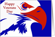 Veterans Day with American eagle and custom text Thank you veteran card