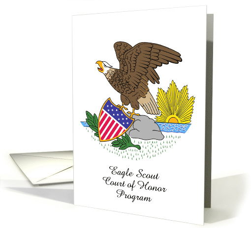 Eagle Scout court of honor program with custom text card (1150350)