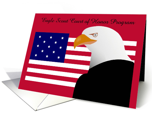 Eagle Scout court of honor program with custom text card (1150370)