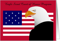 Eagle Scout court of honor program with custom text card