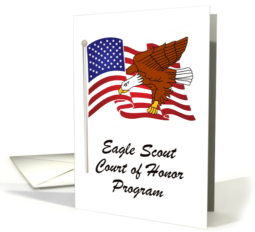 Eagle Scout court of honor program with custom text card (1150374)