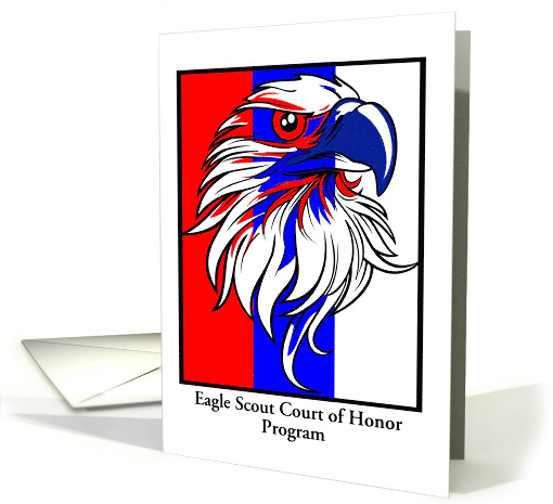 Eagle Scout court of honor program with custom text card (1150384)