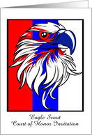 Eagle Scout court of honor invitation with custom text card