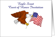 Eagle Scout court of honor invitation with custom text card