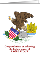 Congratulations on becoming an Eagle Scout with custom text card