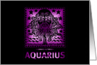 Birthday - Aquarius card