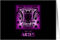 Birthday - Aries card