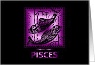 Birthday - Pisces card
