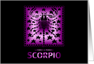 Birthday - Scorpio card