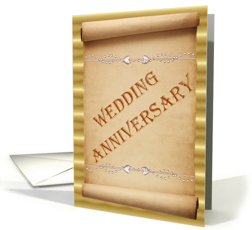 Wedding Anniversary - Scroll
 card (355493)