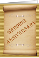 Wedding Anniversary - Scroll card