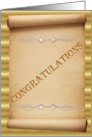 Congratulations - Scroll card