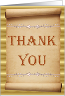 Thank You - Scroll card