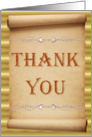 Thank You - Scroll card