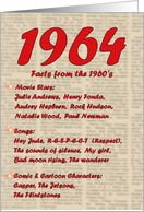 1964 Fun Facts - 64th Birthday card