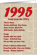 1995 FUN FACTS - BIRTHDAY newspaper print nostaligia year of birth card