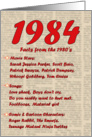 1984 FUN FACTS - BIRTHDAY newspaper print nostaligia year of birth card