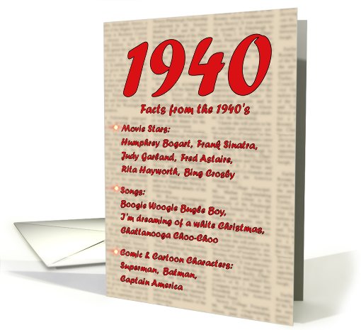 1940 FUN FACTS - BIRTHDAY newspaper print nostaligia year... (462154)